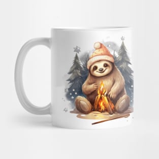 Christmas Sloth Camping Mug